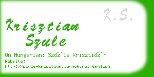 krisztian szule business card